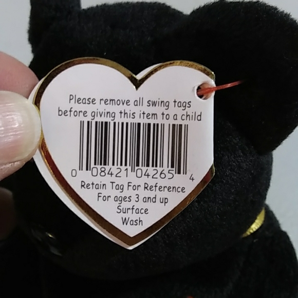 Rare 1999 "The End" Black Beanie babies collection. NWT - Picture 11 of 12